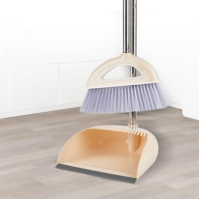 Broom and Dustpan Combo for Office, Broom and Dustpan Set for Home, Long Handle - Image 4