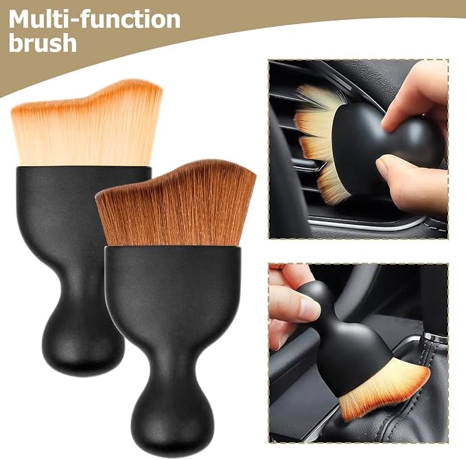 Blilo Car Interior Detailing Brush, Auto Soft Hair Cleaning Brushes, Curved - Image 6