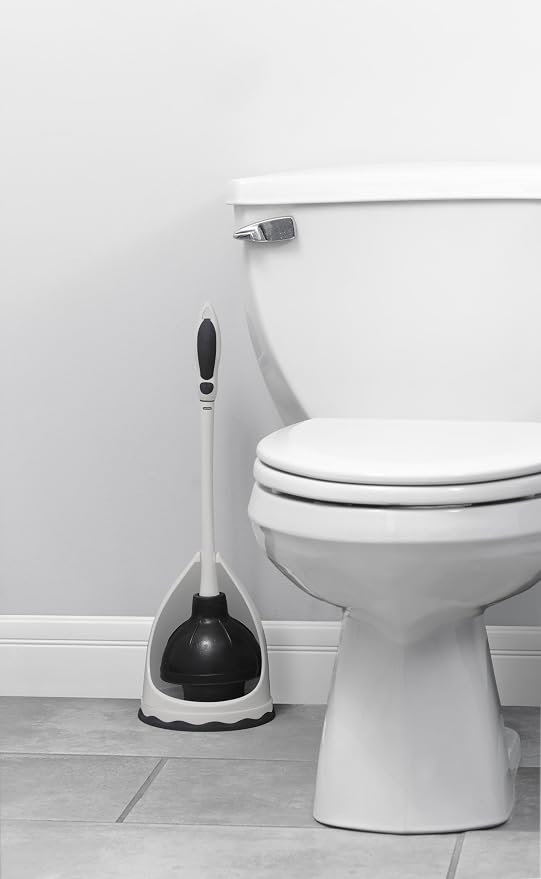 Superio Toilet & Sink Plunger and Holder Grey - Image 3