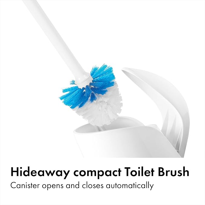 OXO Good Grips Compact Toilet Brush & Canister, Toilet Bowl Brush and Holder - Image 2