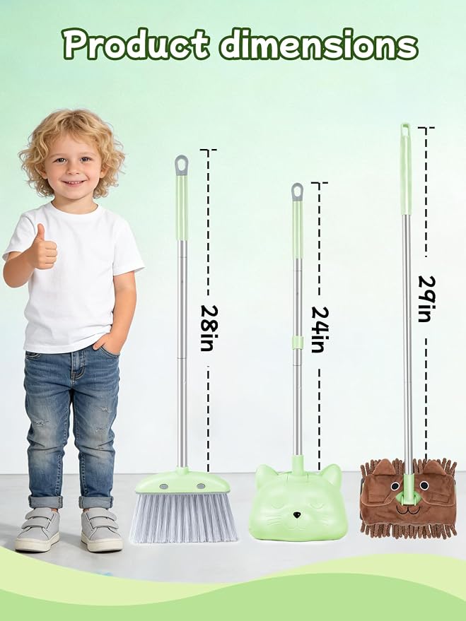 Kids Cleaning Toy 3-Piece Set - Image 3