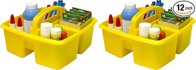 Storex 3-Compartment Small Caddy – Multipurpose Classroom Organizer by Storex