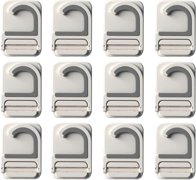 12Pack Broom Holder Wall Mount, Damage Free Hanging Wall Mount Broom and Mop by Kosair