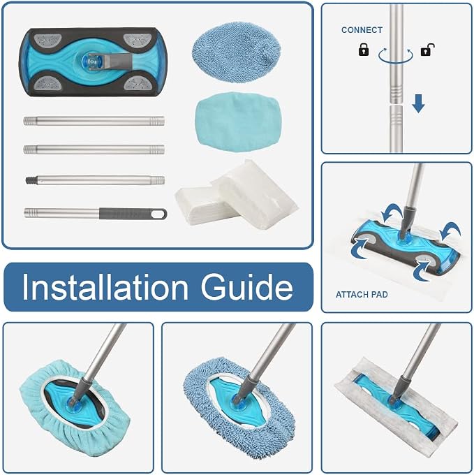 Layers Sweeper Mop Starter Kit, Small Sweeping Flat Mop - Image 3