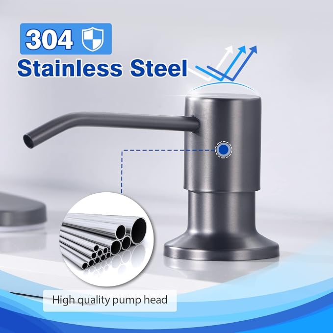WEWE in Counter Soap Dispenser for Sink, Kitchen Faucet Soap Dispenser Kitchen - Image 5