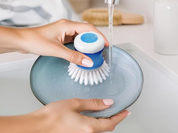 Dish Brush with Soap Dispenser for Dishes Pot Pan Kitchen Sink Scrubbing - Image 5