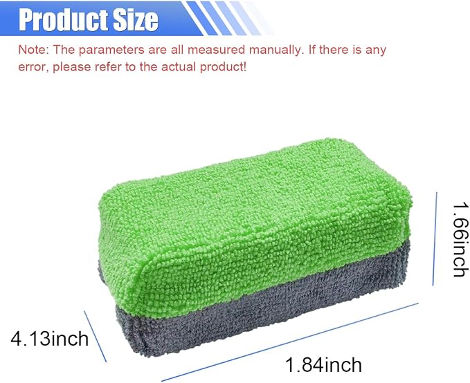 12PCS Ceramic Coating Applicator Sponge, Microfiber Rectangular Auto Polishing - Image 2