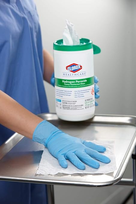 Clorox Healthcare Hydrogen Peroxide Cleaner Disinfectant Wipes, 6.75" x 9" - Image 9