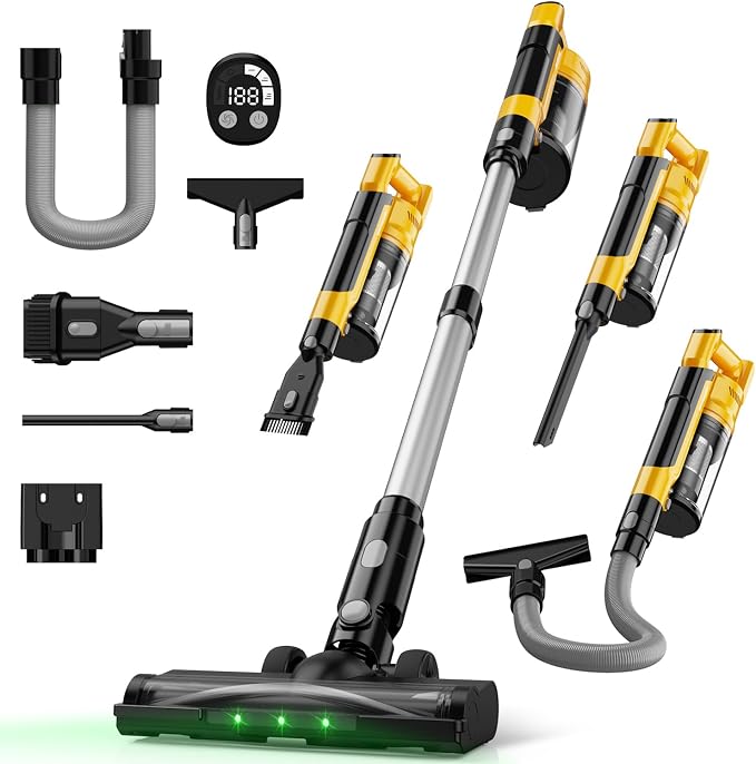 Cordless Vacuum Cleaner for DeWalt 20V Battery, 7-in-1 Lightweight Stick Vacuum by Unknown