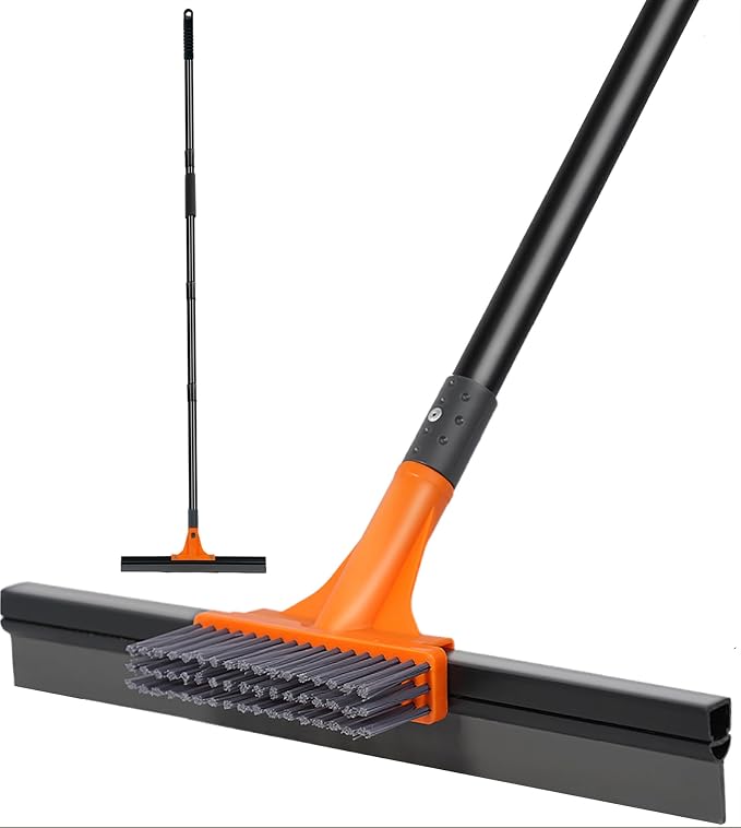 Rubber Floor Squeegee for Concrete Tile Floor, Large Water Squeegee Heavy Duty by SOBONNE
