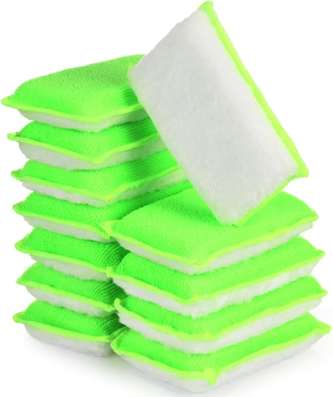 Mudder 12 Pcs Car Interior Scrubbing Sponge 5'' x 3'' Fiber Car Wax Applicator by Mudder
