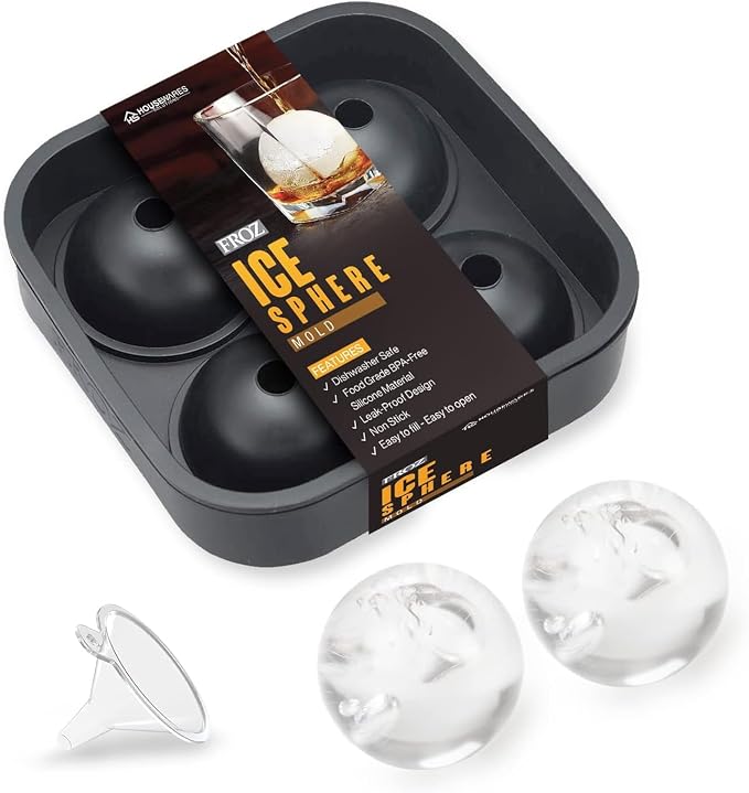 Housewares Solutions Froz Ice Ball Maker – Novelty Food-Grade Silicone Ice Mold - Image 2