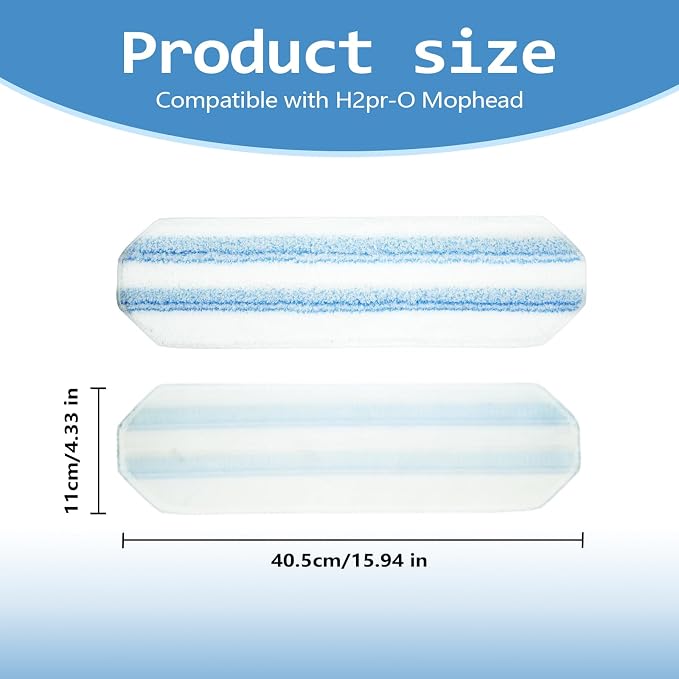6 Pack Mop Replacement Pads for Ocedar H2prO Flat Mop System, Washable and - Image 4