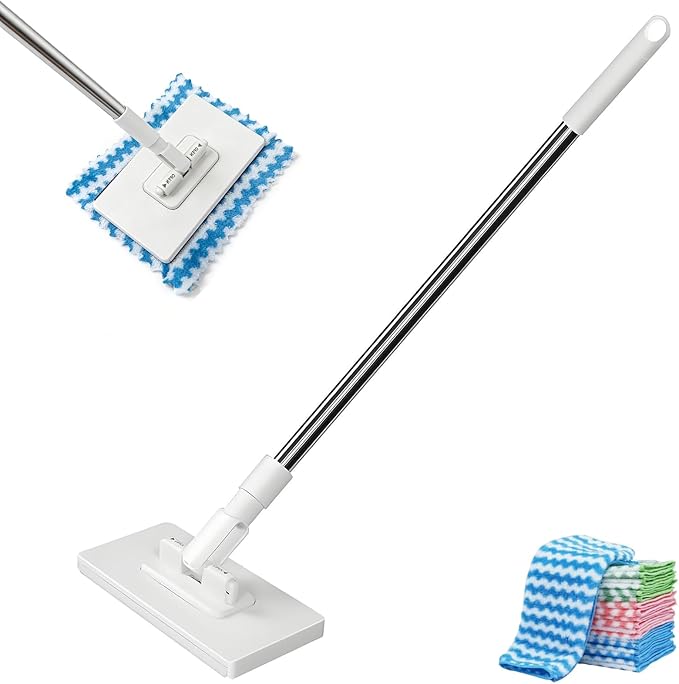 Snap Grip Mini Mop, Zero Touch MiniMop, Disposable Clip Mopstick Reusable Cloths by Unknown