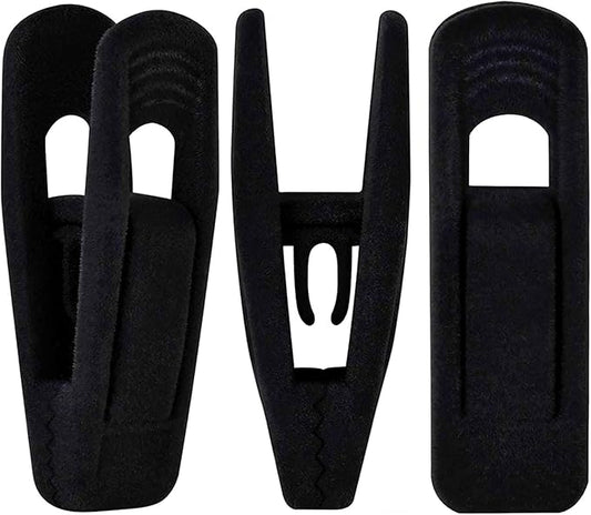 Black Velvet Hangers Clips 40 PCS, Pants Hangers Velvet Clips Easily Add to by TOFIIGREM