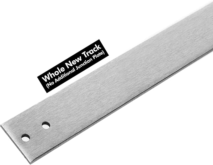 Homacer Sliding Barn Door Hardware Brushed Nickel 1ft Track by HOMACER