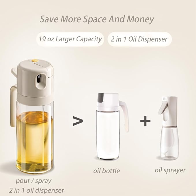 2 in 1 Glass Oil Sprayer and Dispenser - Image 6