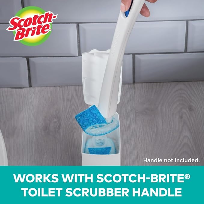 Scotch-Brite Disposable Toilet Scrubber Refills, Removes Rust & Hard Water - Image 2