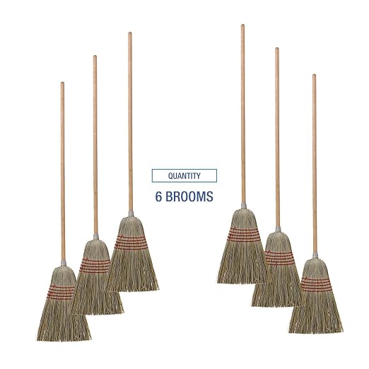 Boardwalk Corn/Fiber Brooms, Corn/Yucca Bristles, 53.5" Overall Length - Image 9