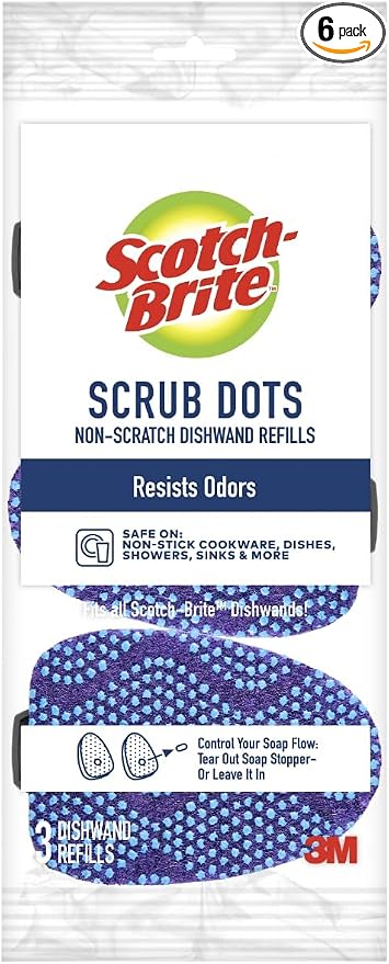 Scotch-Brite Scrub Dots Non-Scratch Dishwand Refills, Dishwand Refills by Scotch-Brite