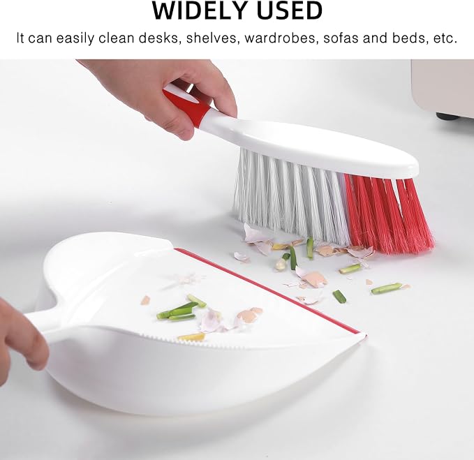 NACENA Dust Pan and Brush Set, Large Hand Broom and Dustpan Set Large Brush and - Image 4