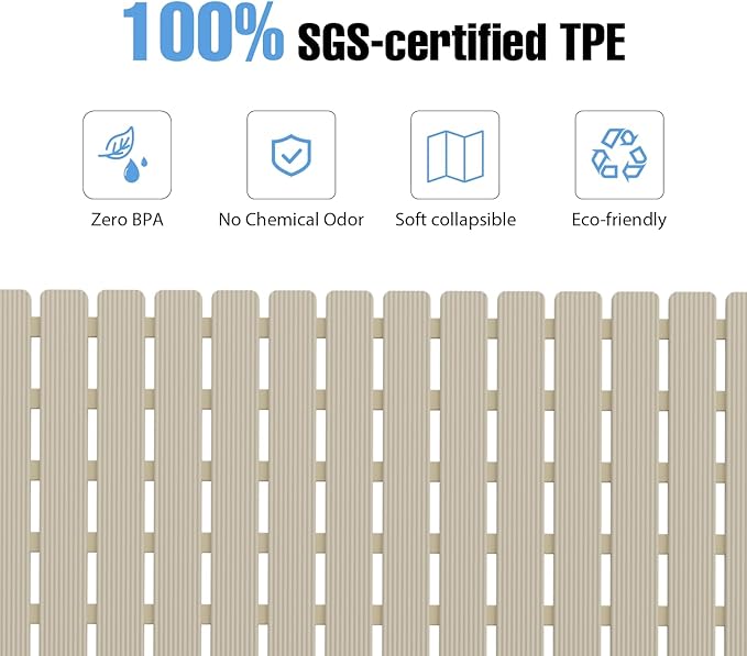 Shower Mat Non-Slip Bath Mat for Tub Floor & Stall - Image 3