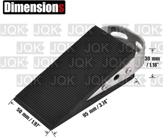 JQK Heavy Duty Door Stopper Rubber Wedge, 304 Stainless Steel Security Door - Image 2