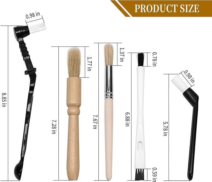 9PCS Coffee Machine Cleaning Brush Grinder Wooden Cleaning Brush Coffee Machine - Image 2