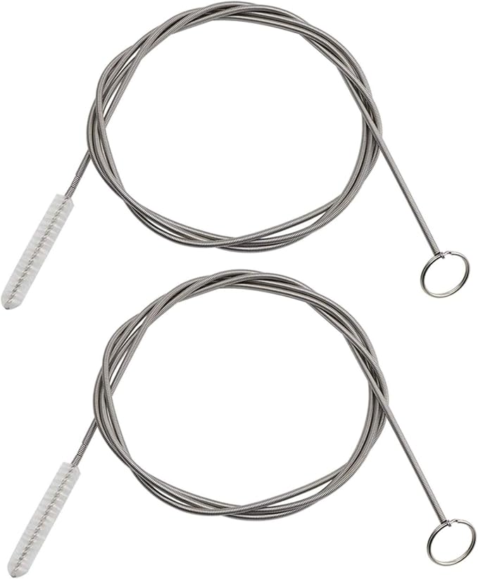 2 Pack 60 Inch Long Flexible Tube Cleaning Brush, Stainless Steel and Nylon by ICEYLI