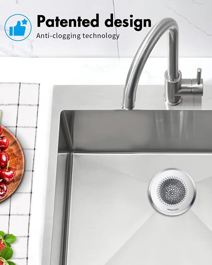 Revolutionary Kitchen Sink Drain Strainer/Patented Reversible Chain Mesh - Image 7