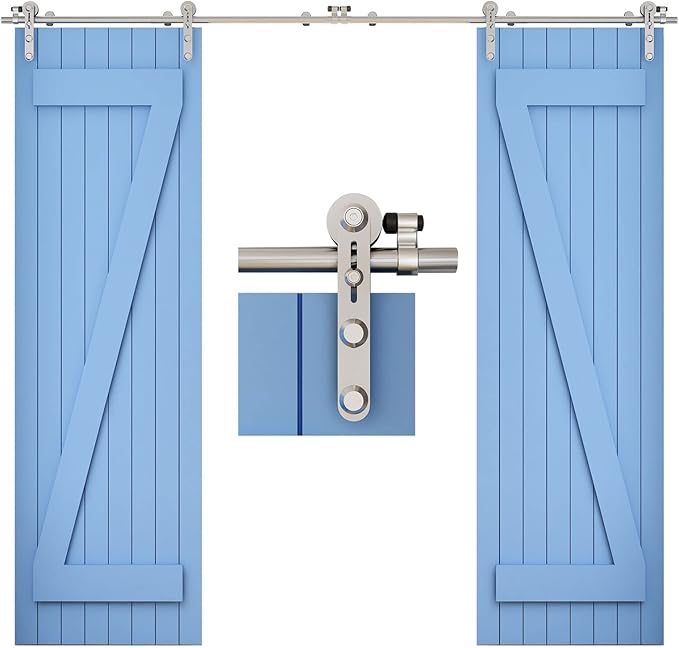 TSMST 11FT Sliding Barn Door Hardware Kit, Stainless Steel Heavy Duty Sturdy by TSMST