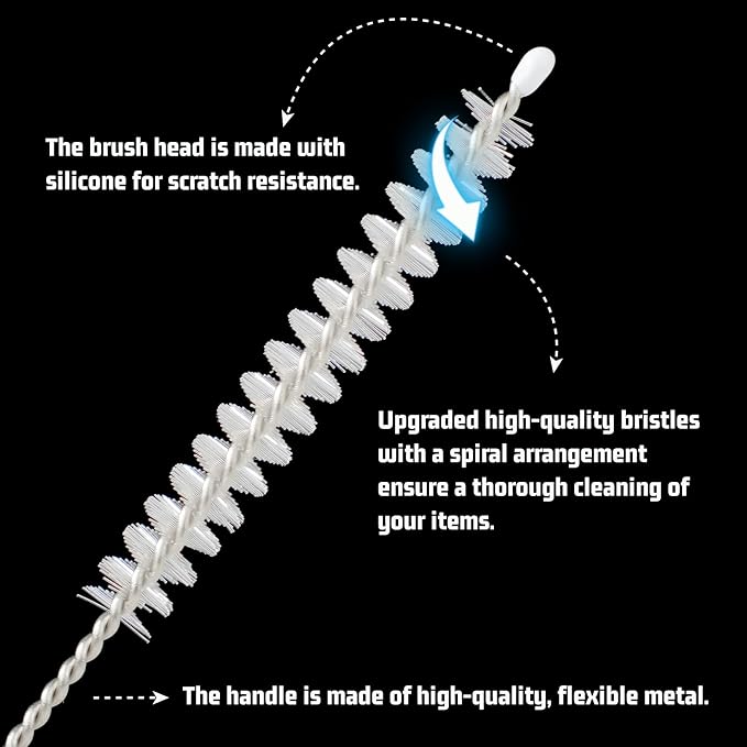 Milk Foamer Hose Brush, Tube Hose Cleaner Brush Ideal - Image 5