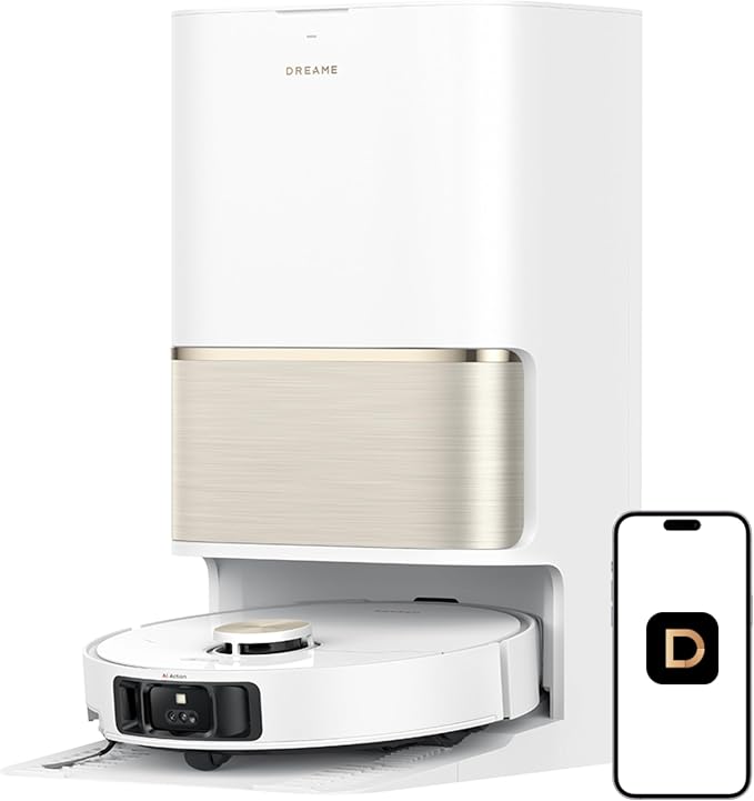 DREAME L50 Ultra Robot Vacuum and Mop White, 500Pa Suction, by Dreame