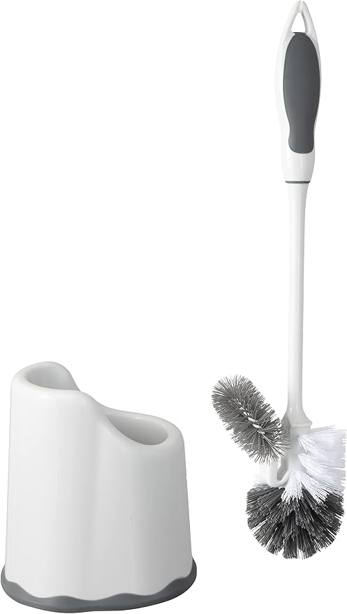 Superio Toilet Brush with Holder Grey, Comfort Grip, Matching Caddy, Clean - Image 8