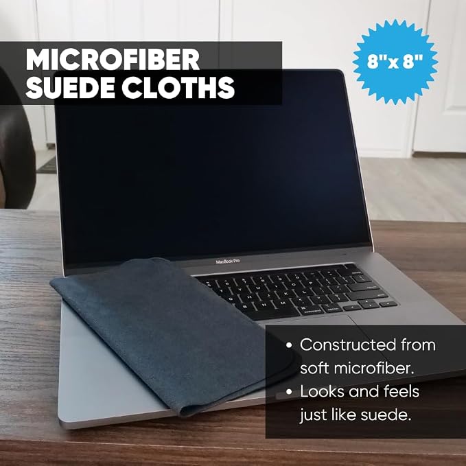 Premium Lens Screen Cleaning Cloth by Microfiber Wholesale | Black | 8”x8” | - Image 2