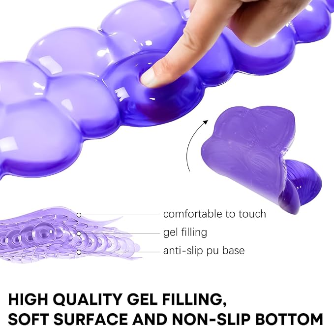 JIKIOU Clear Gel Wrist Rest for Keyboard and Mouse, Cool Silicone Mouse Wrist - Image 6
