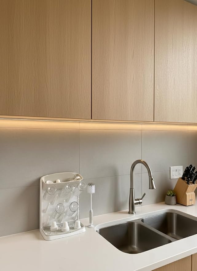 Ubbi Vertical Baby Bottle Drying Rack, Space Saving Countertop Drying Rack Baby - Image 9