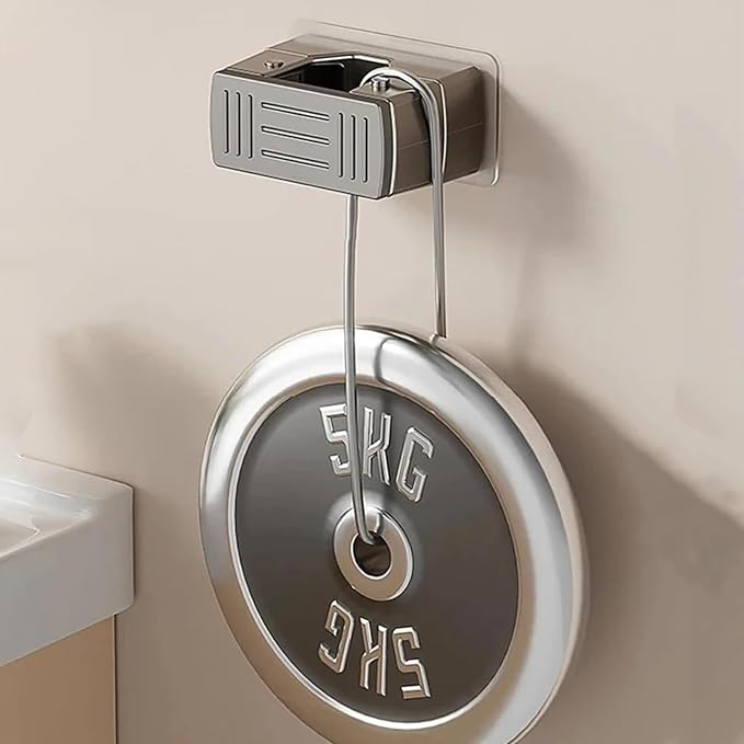 4 Pack Heavy Duty Mop Holder Wall Mount, Strong Adhesive Hanger - Image 8