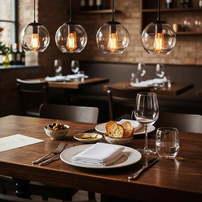 Globe Pendant Light, Modern Hanging Lighting Fixture, Classic Cluster Chandelier - Image 8