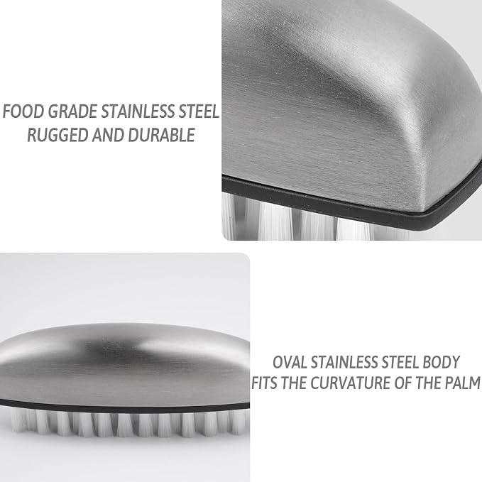 Vegetable and Fruit Cleaning Brush, 304 Stainless Steel Cleaning Brush - Image 3