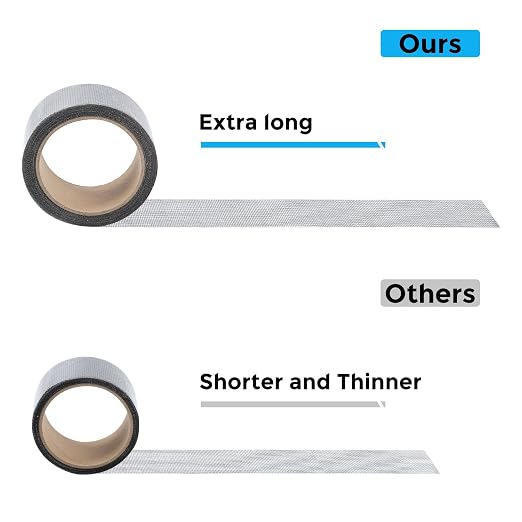 Grey Window Screen Repair Tape, 4IN X 20FT Screen Repair Kit - Image 6