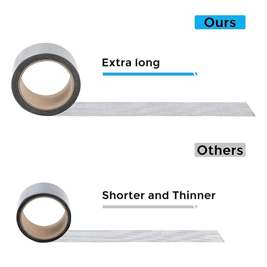 Grey Window Screen Repair Tape, 2IN X 35FT Screen Repair Kit - Image 6
