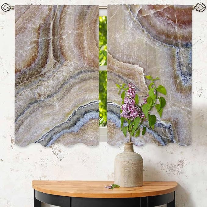 Onyx Marble Kitchen Curtains Nature Stone Surface Pattern Rock Granite Texture - Image 6