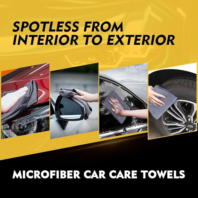 HOMEXCEL Microfiber Cleaning Cloth 12 Pack, 12.5 x 12.5 inch Microfiber Towels - Image 5