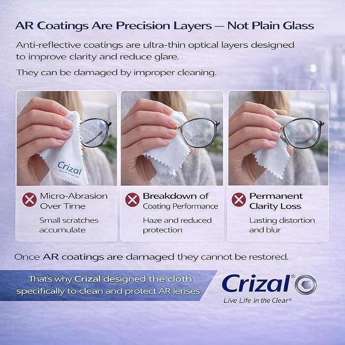 Microfiber Cleaning Cloths for Eyeglasses – Designed & Tested by CRIZAL® for - Image 5
