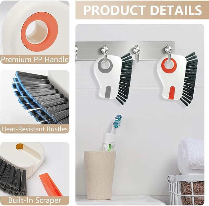 2 in 1 Groove Cleaning Brush, Window Track Cleaning Tools, Crevice Brush - Image 3