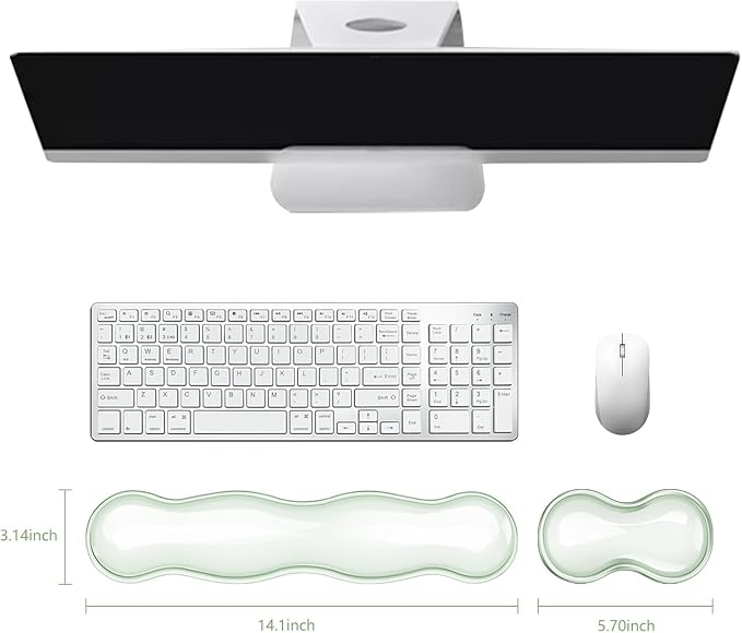 Mouse Pad with Wrist Rest, Soft Cloud Gel Keyboard Mouse Pad Set with Hand - Image 6
