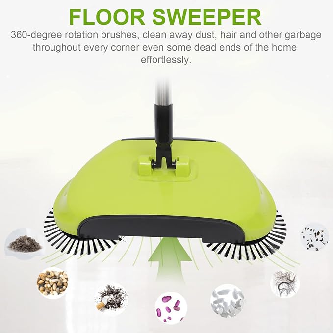 NOLITOY Hand Push Floor Sweeper Broom Carpet Sweeper Floor Cleaning Mop - Image 7