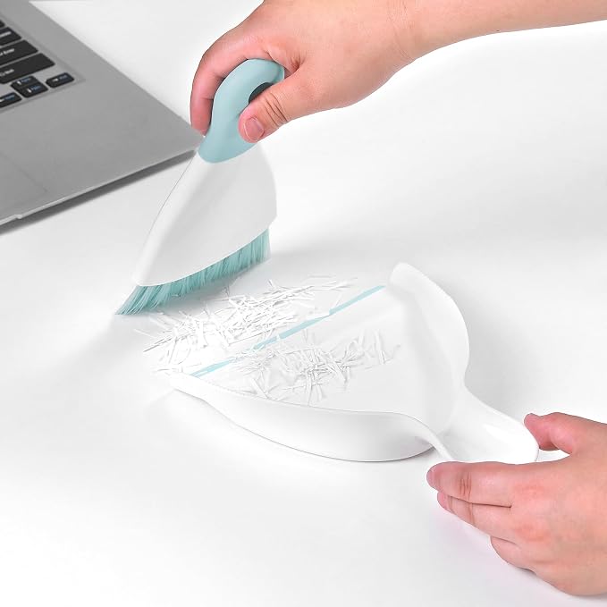 NACENA Mini Dustpan and Brush Set 2 Pack, Small Broom and Dustpan Set Dust Pan - Image 7
