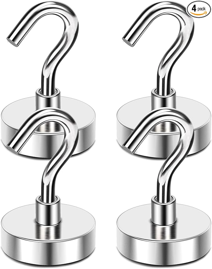 MIKEDE Magnetic Hooks, 28Lbs+ Strong Magnetic Hooks Heavy Duty by MIKEDE